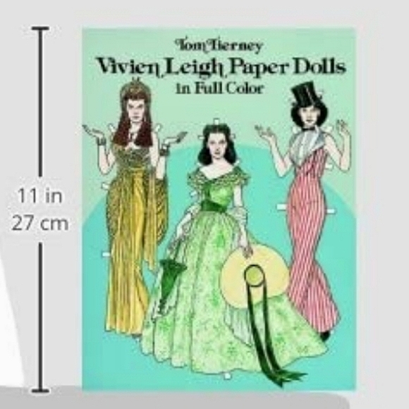 👉*VTG & NWT* VIVIEN LEIGH PAPER DOLLS in FULL COLOR~ UNCUT FASHIONS~1981 - Picture 2 of 4